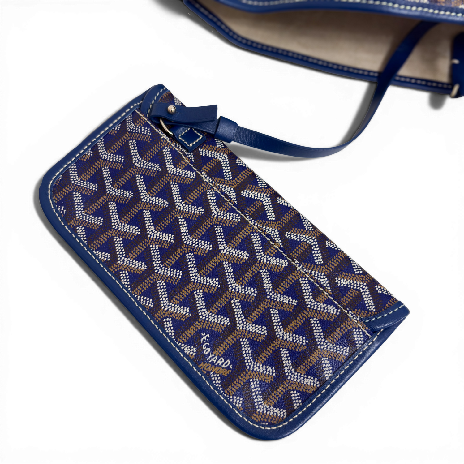 Goyardine Saint Louis PM Navy & Brown