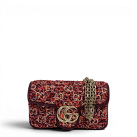 GG Marmont Mini tweed Shoulder Bag Multicolor