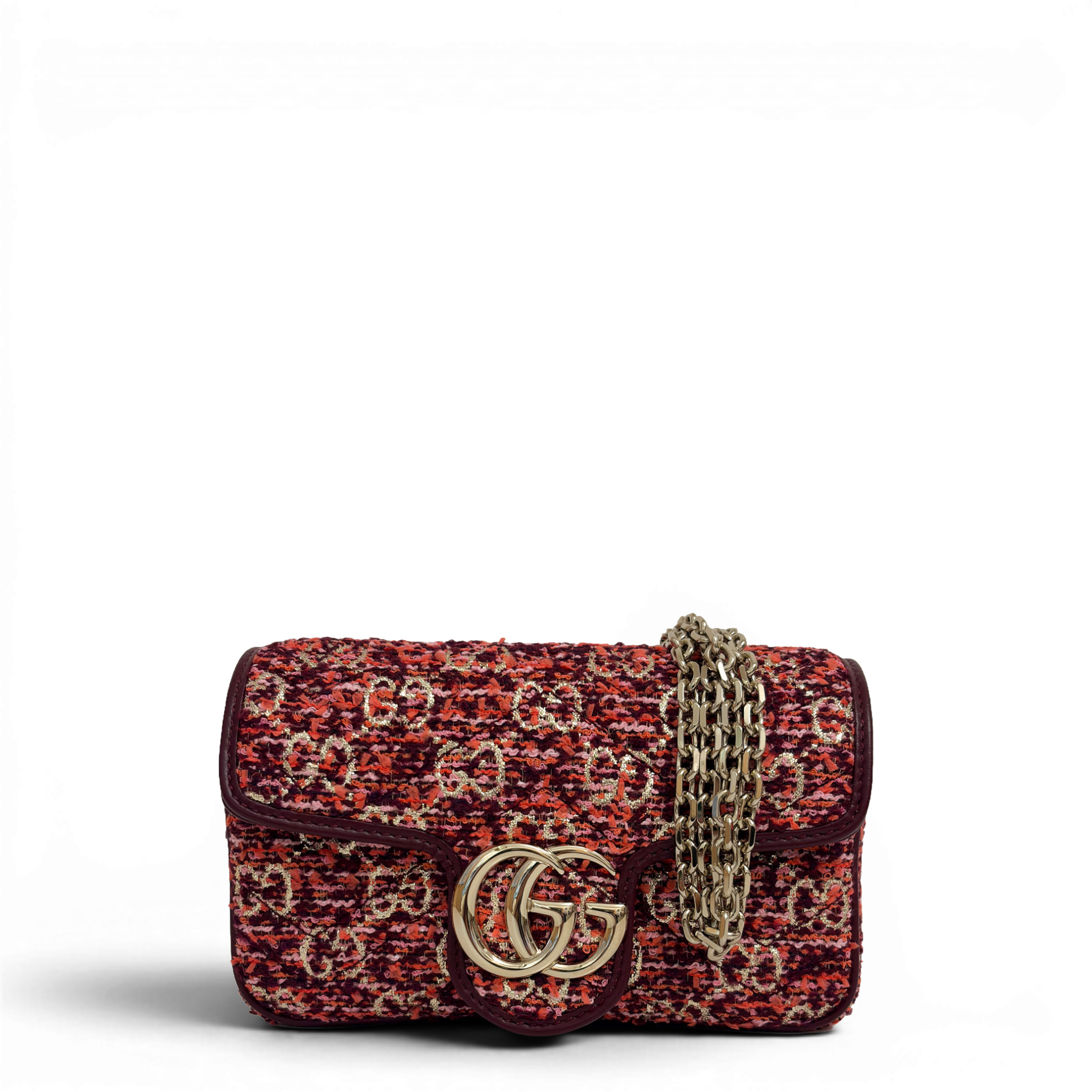 GG Marmont Mini tweed Shoulder Bag Multicolor