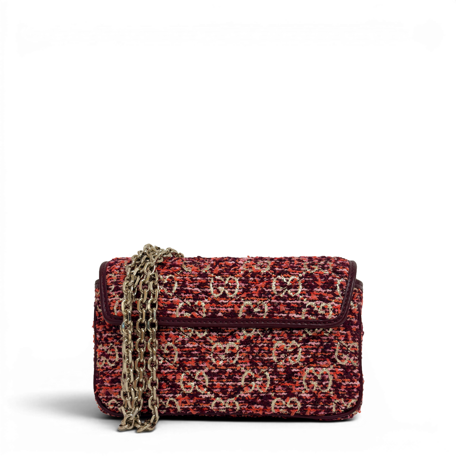 GG Marmont Mini tweed Shoulder Bag Multicolor