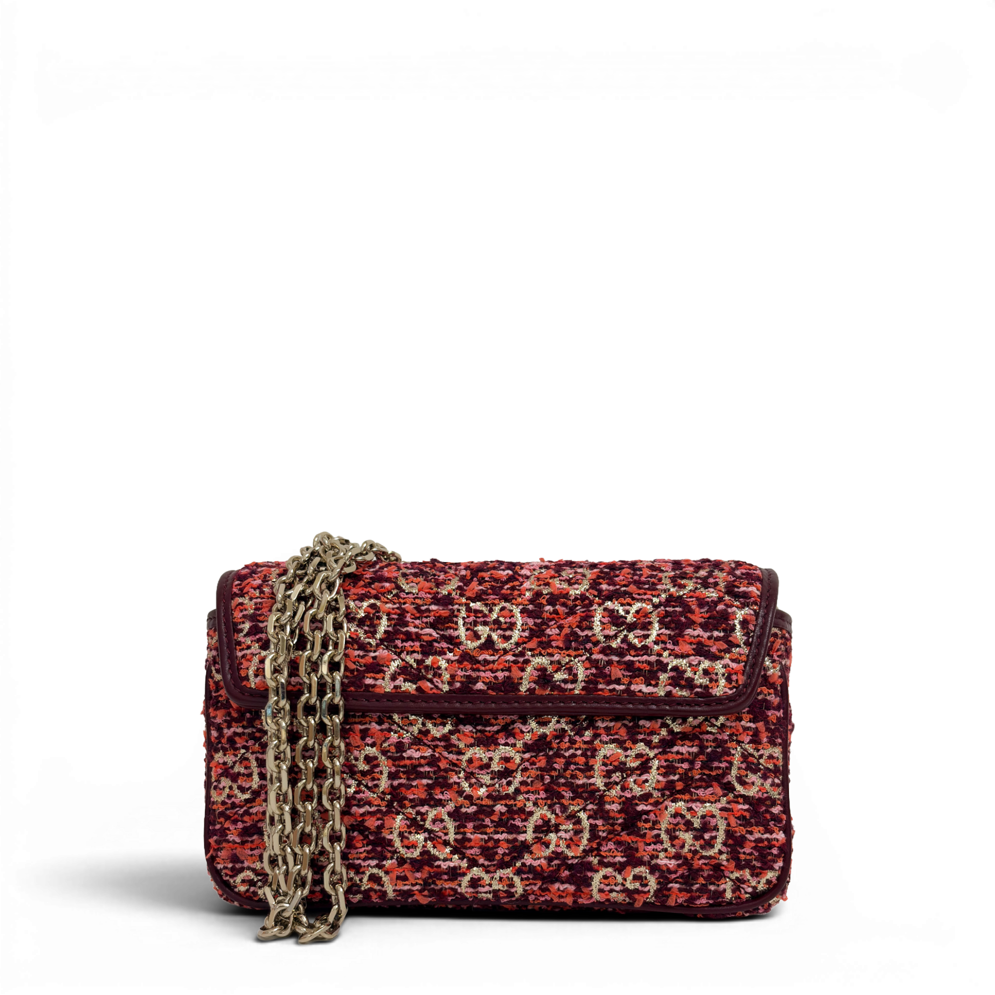 GG Marmont Mini tweed Shoulder Bag Multicolor