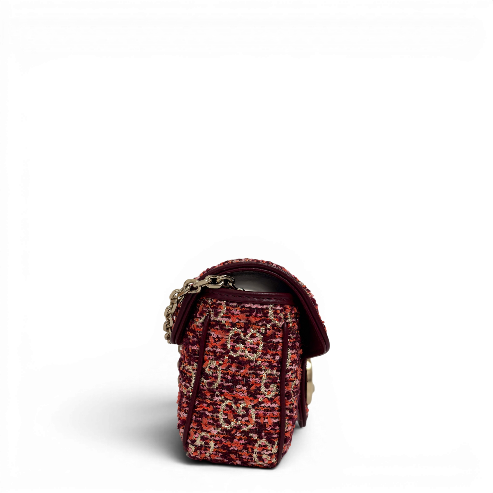 GG Marmont Mini tweed Shoulder Bag Multicolor