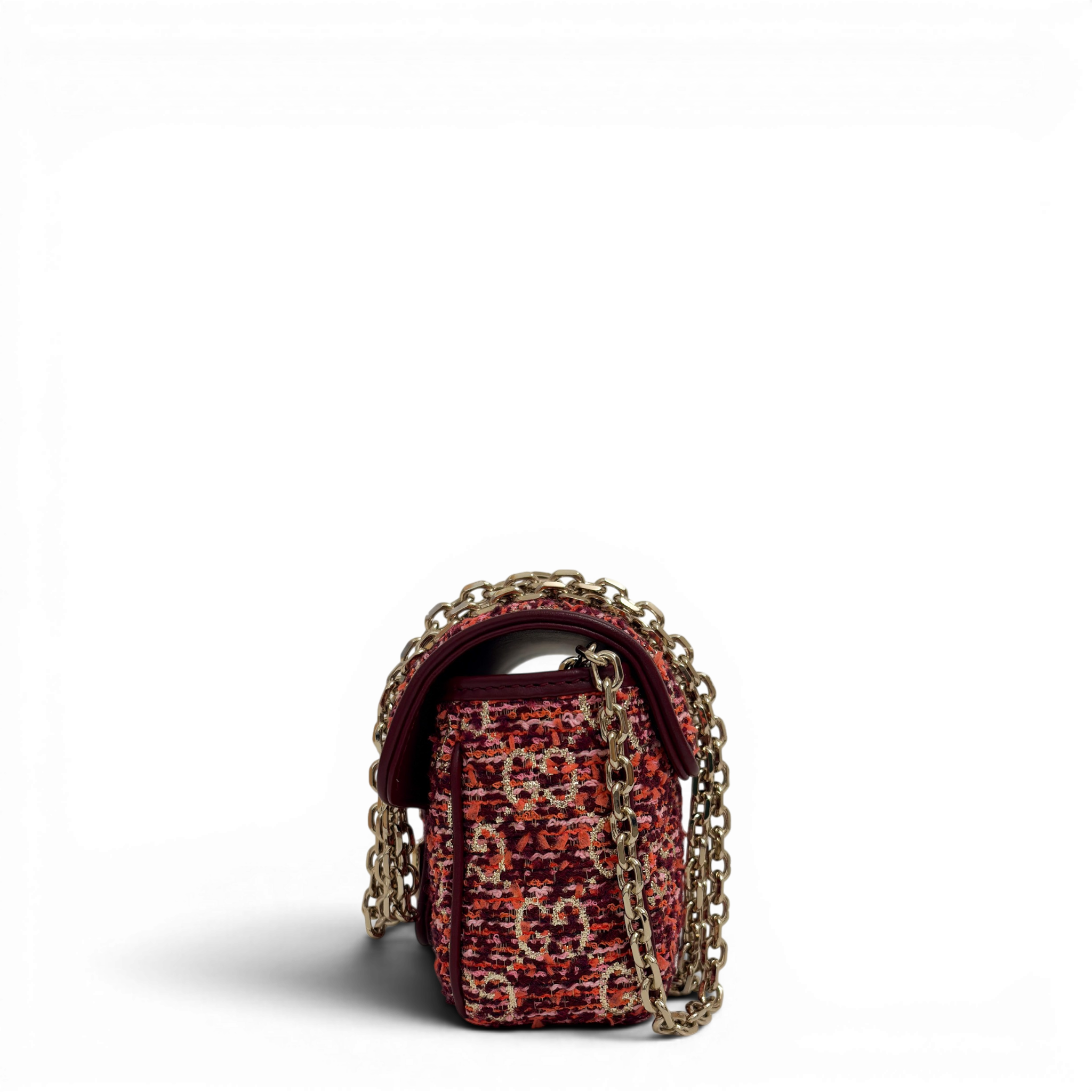 GG Marmont Mini tweed Shoulder Bag Multicolor