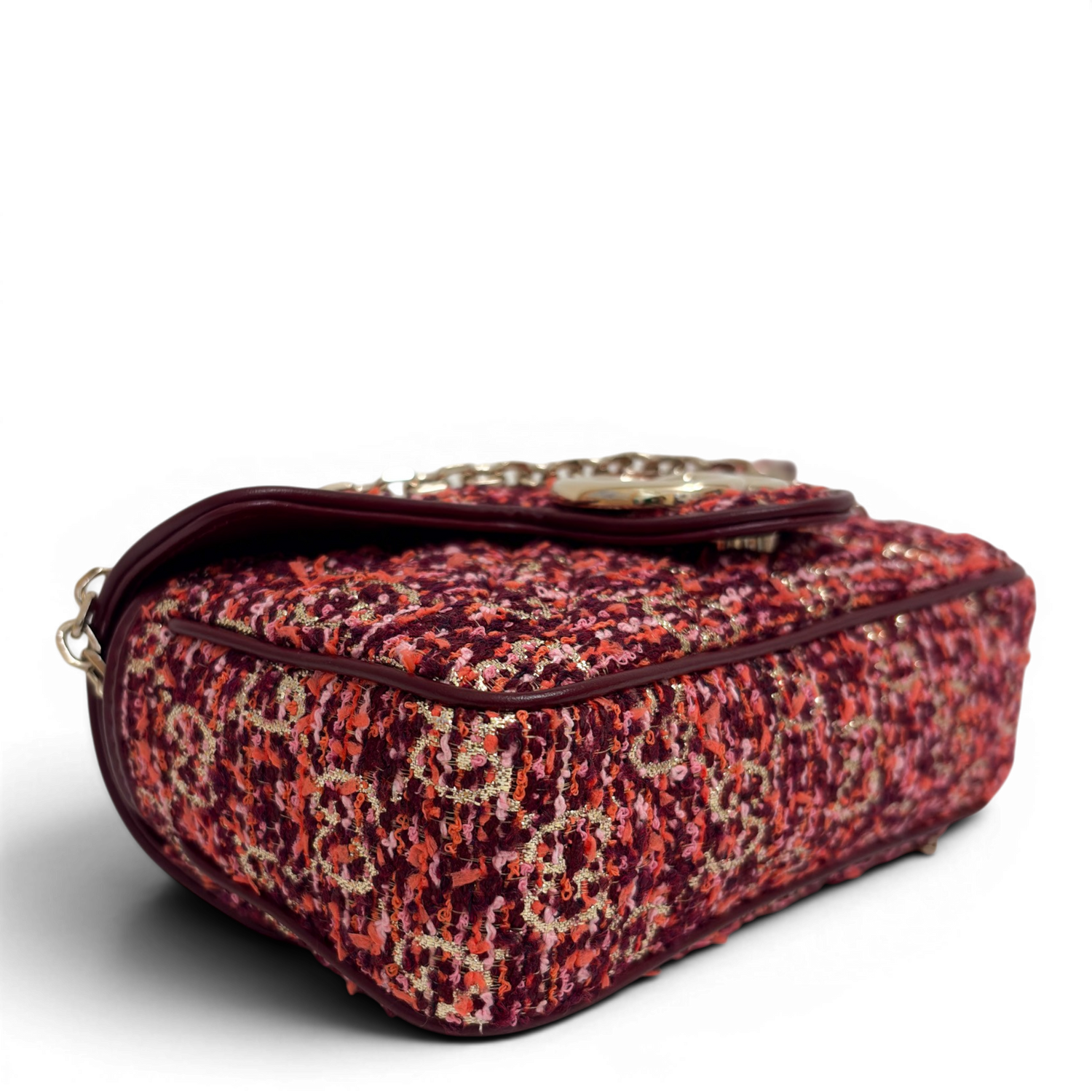 GG Marmont Mini tweed Shoulder Bag Multicolor