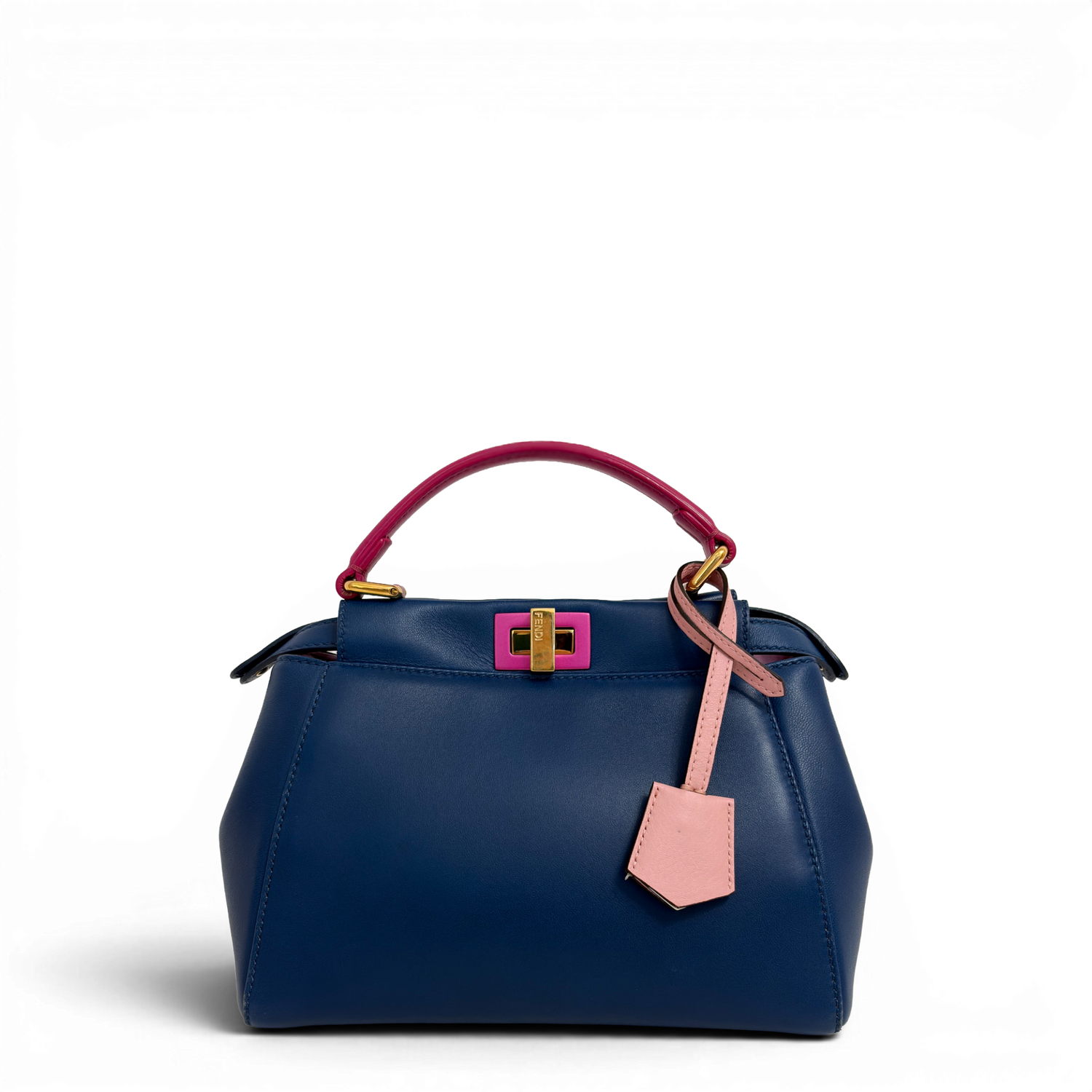 Peekaboo Leather handbag Navy