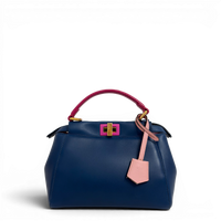 Peekaboo Leather handbag Navy