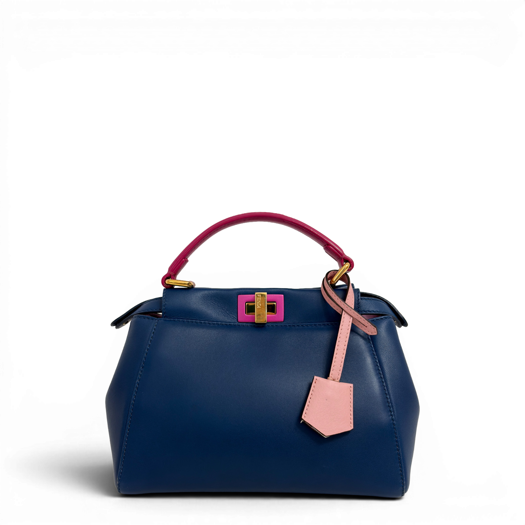 Peekaboo Leather handbag Navy