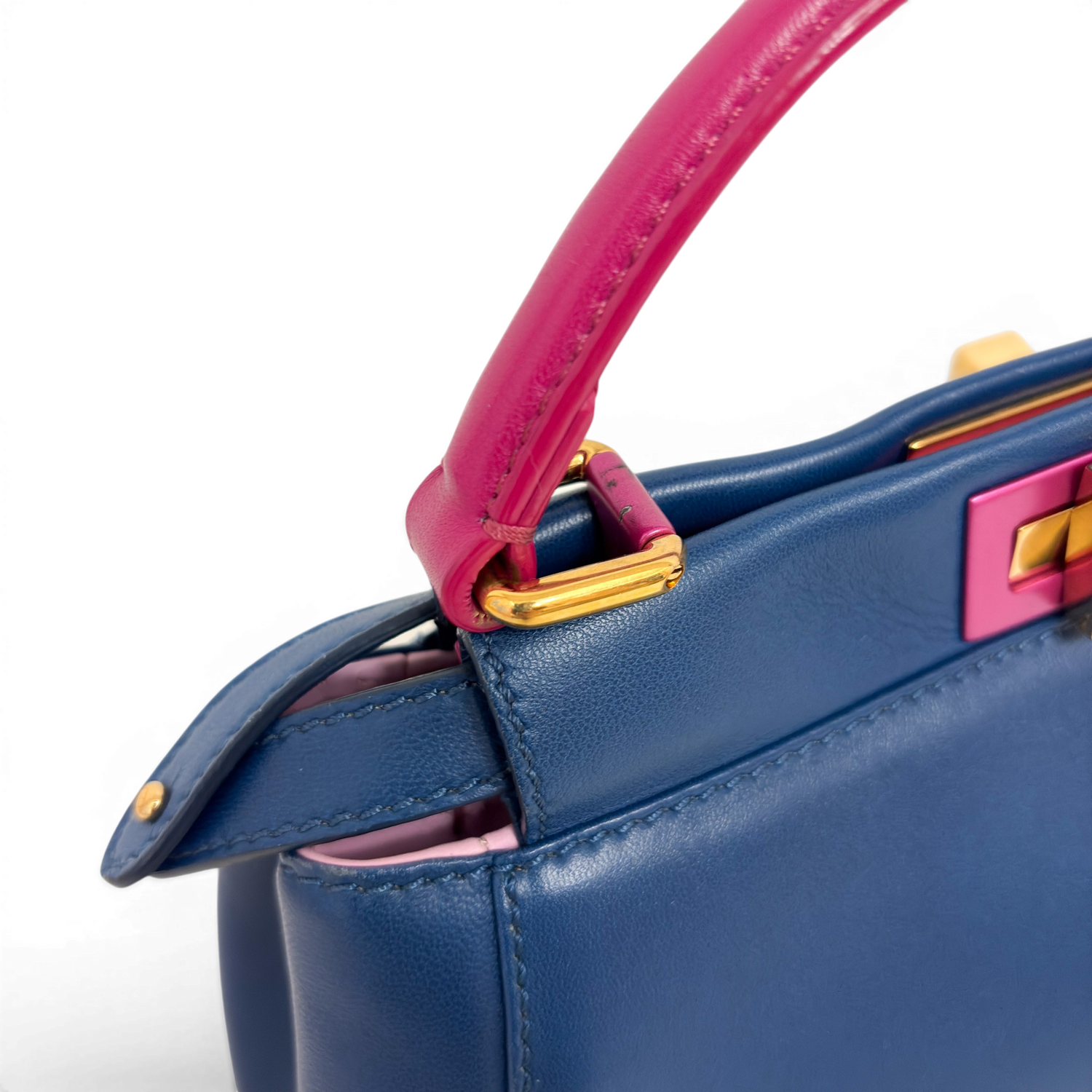 Peekaboo Leather handbag Navy