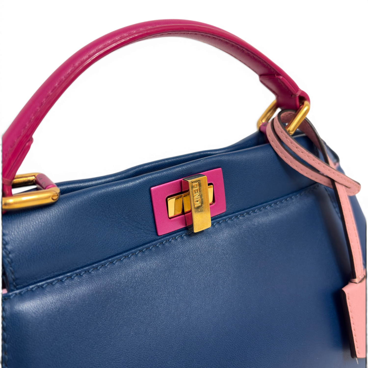 Peekaboo Leather handbag Navy