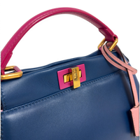 Peekaboo Leather handbag Navy