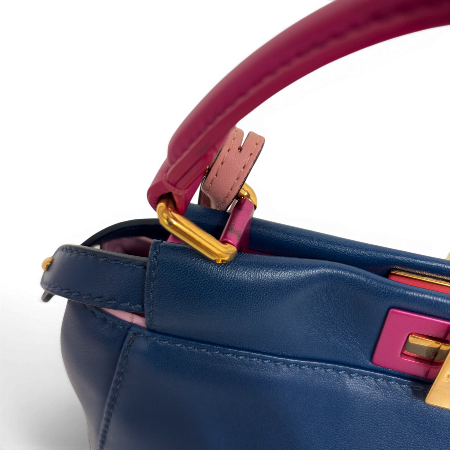 Peekaboo Leather handbag Navy