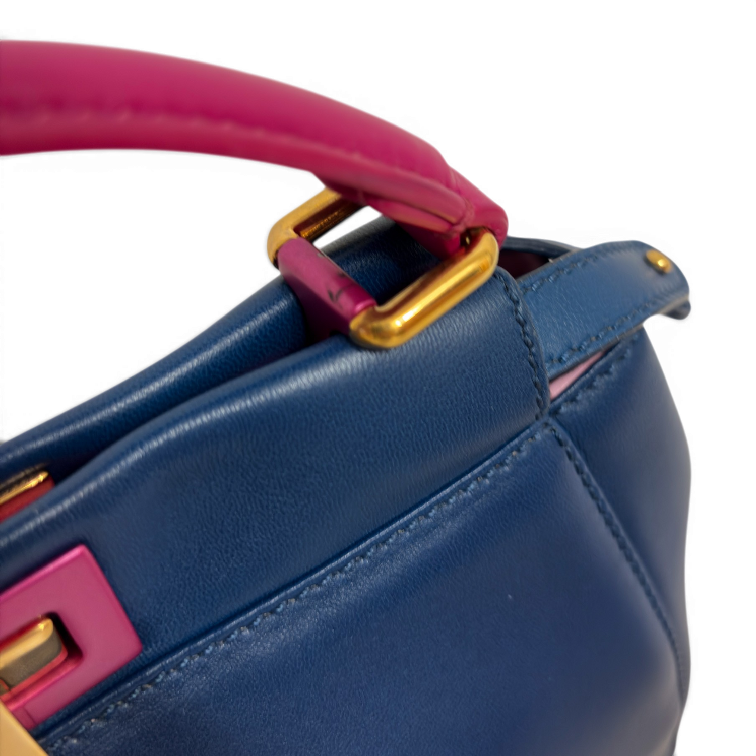 Peekaboo Leather handbag Navy