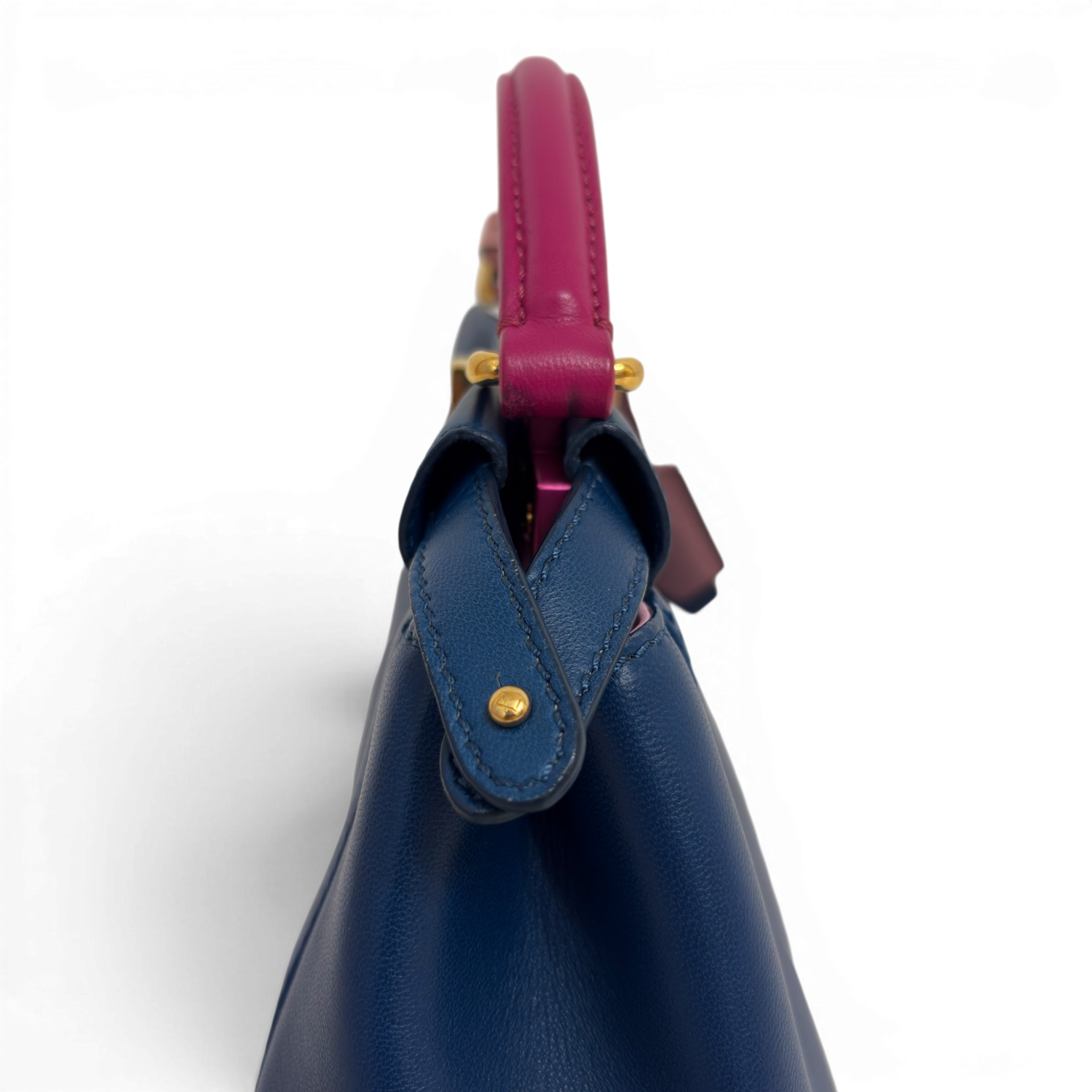 Peekaboo Leather handbag Navy