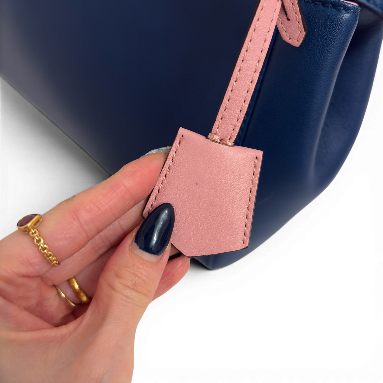 Peekaboo Leather handbag Navy