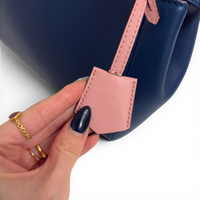 Peekaboo Leather handbag Navy