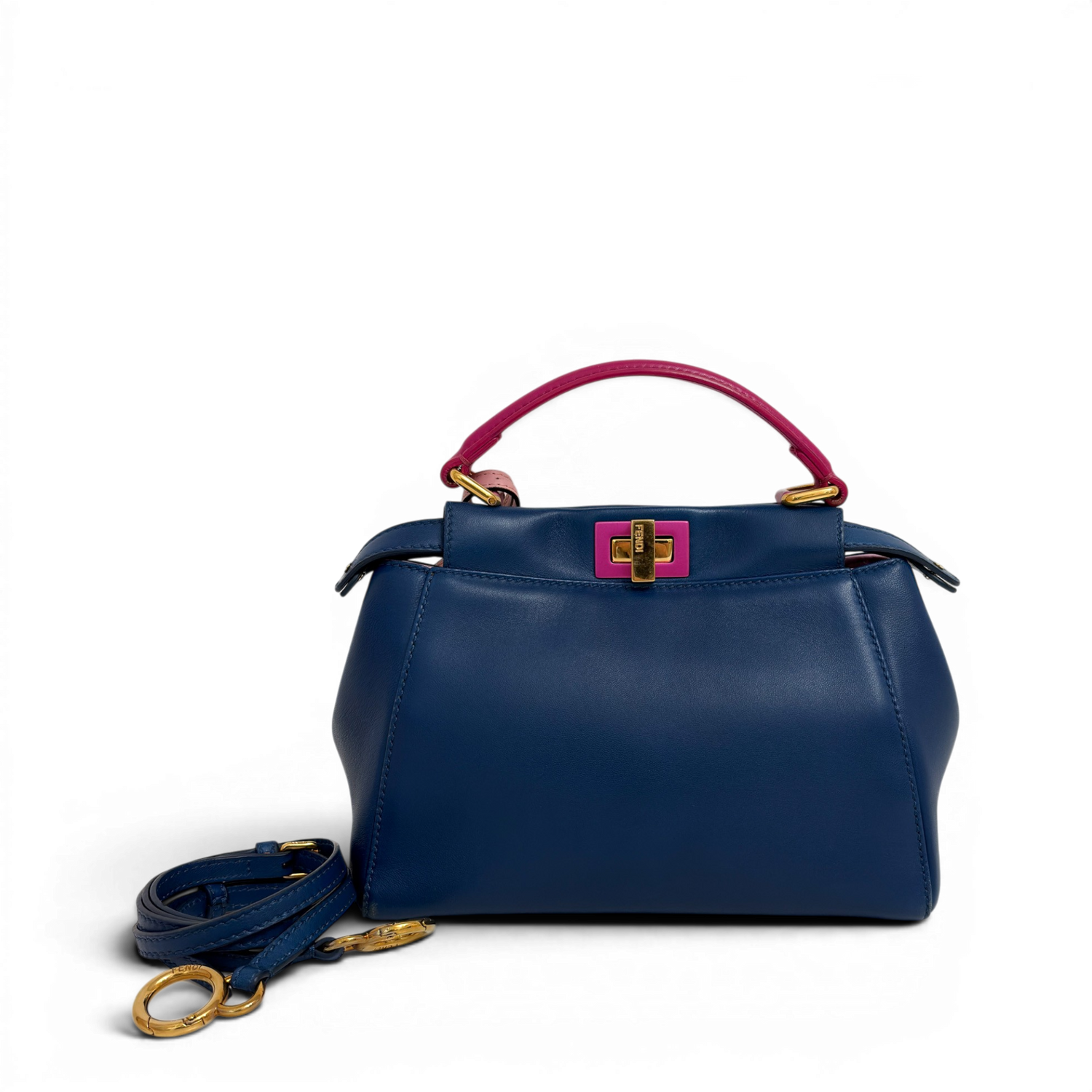 Peekaboo Leather handbag Navy