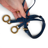 Peekaboo Leather handbag Navy