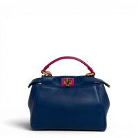 Peekaboo Leather handbag Navy
