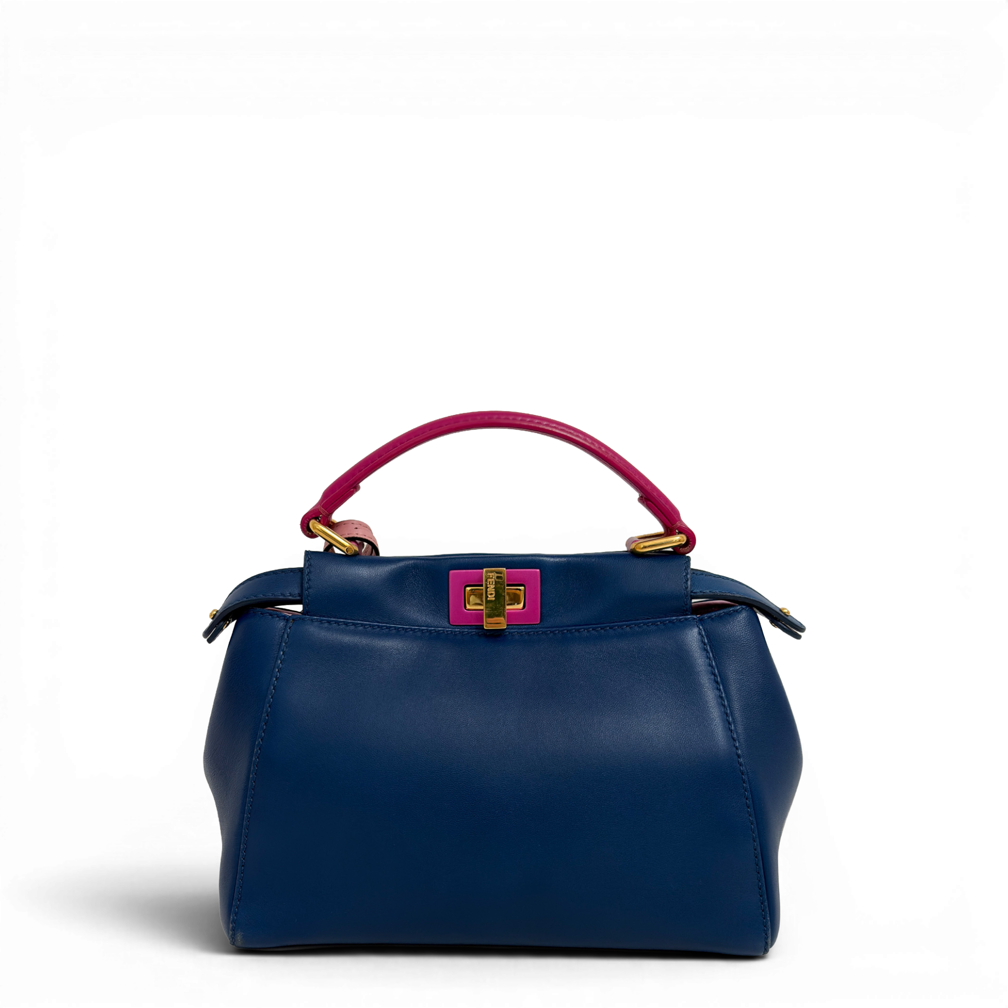 Peekaboo Leather handbag Navy