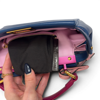 Peekaboo Leather handbag Navy