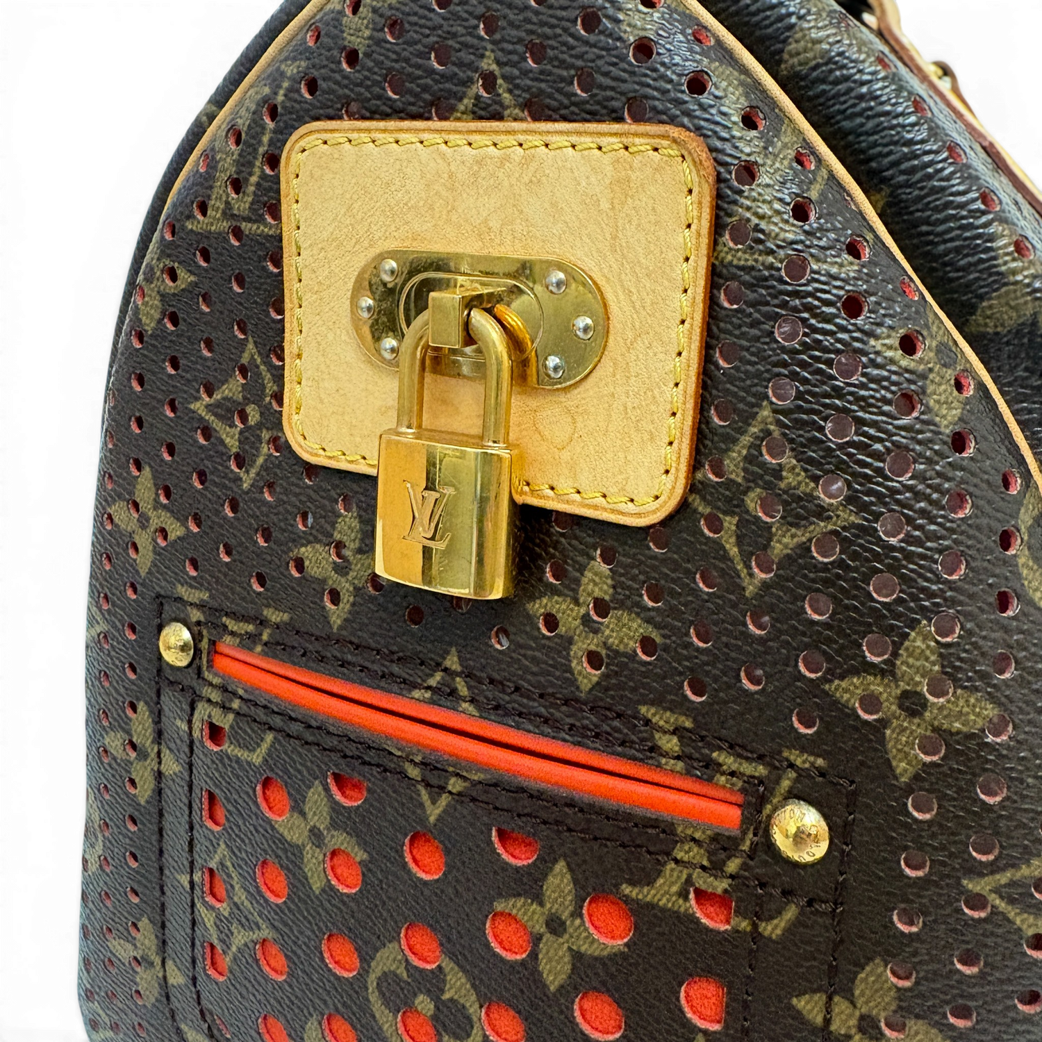 Monogram Perforated Speedy 30 Orange