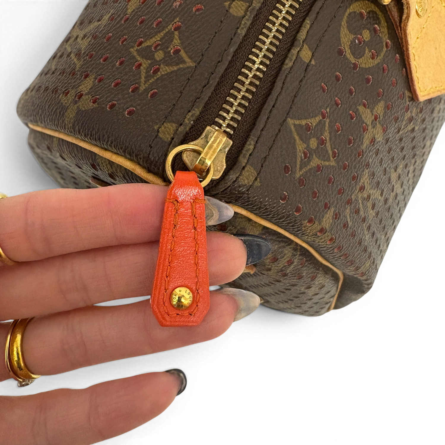Monogram Perforated Speedy 30 Orange