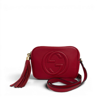 Pebbled Calfskin Small Soho Disco Bag Tabasco Red