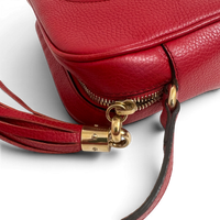 Pebbled Calfskin Small Soho Disco Bag Tabasco Red