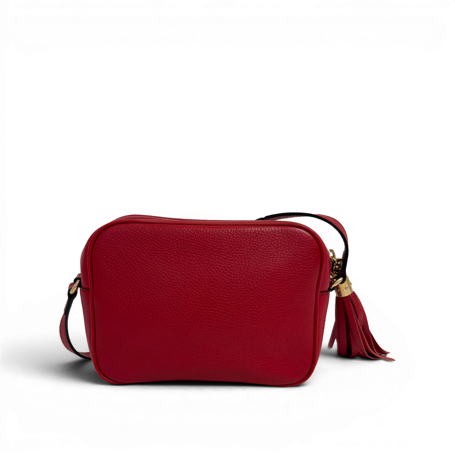 Pebbled Calfskin Small Soho Disco Bag Tabasco Red