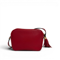 Pebbled Calfskin Small Soho Disco Bag Tabasco Red