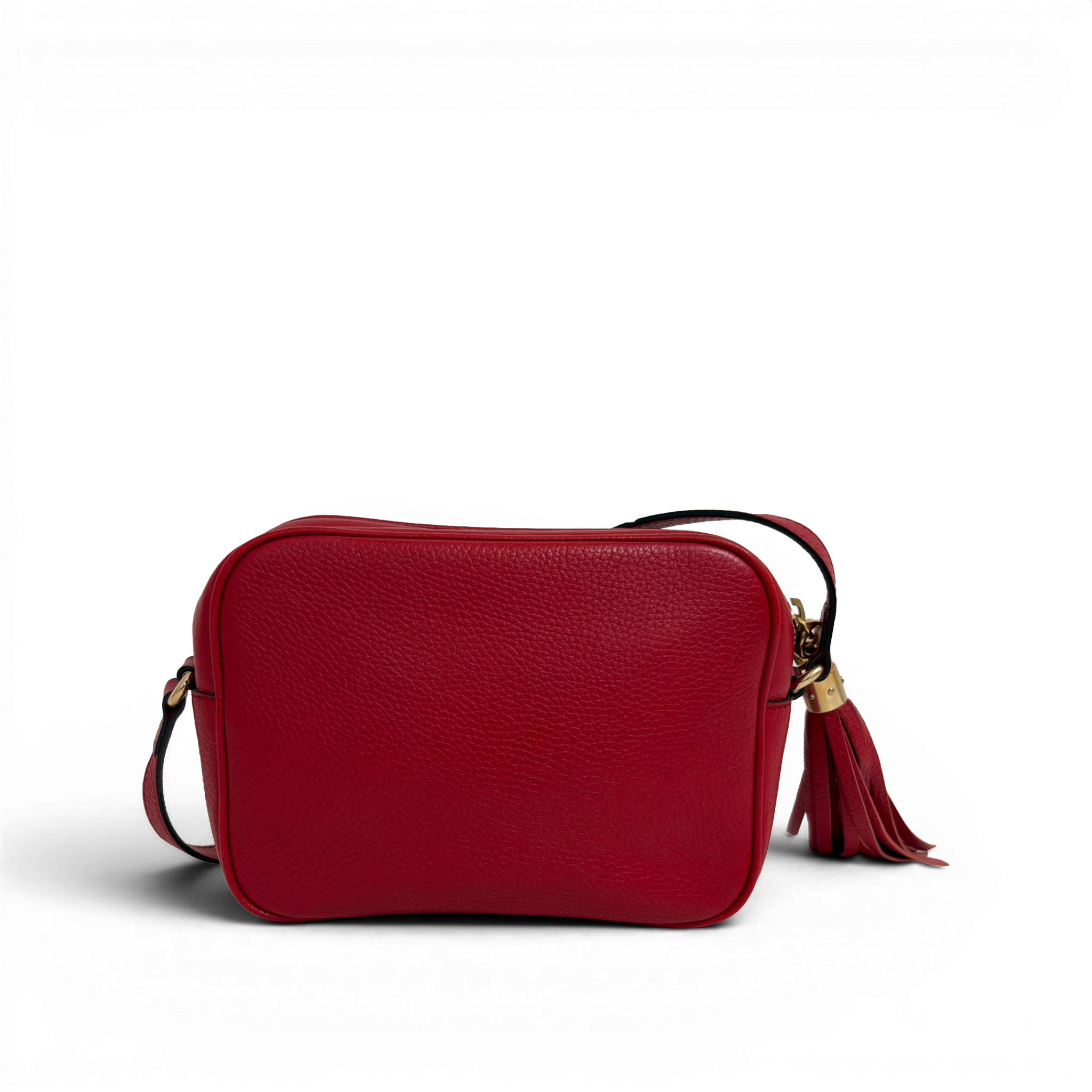 Pebbled Calfskin Small Soho Disco Bag Tabasco Red