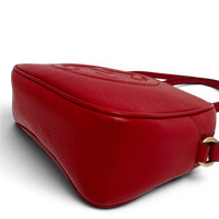 Pebbled Calfskin Small Soho Disco Bag Tabasco Red