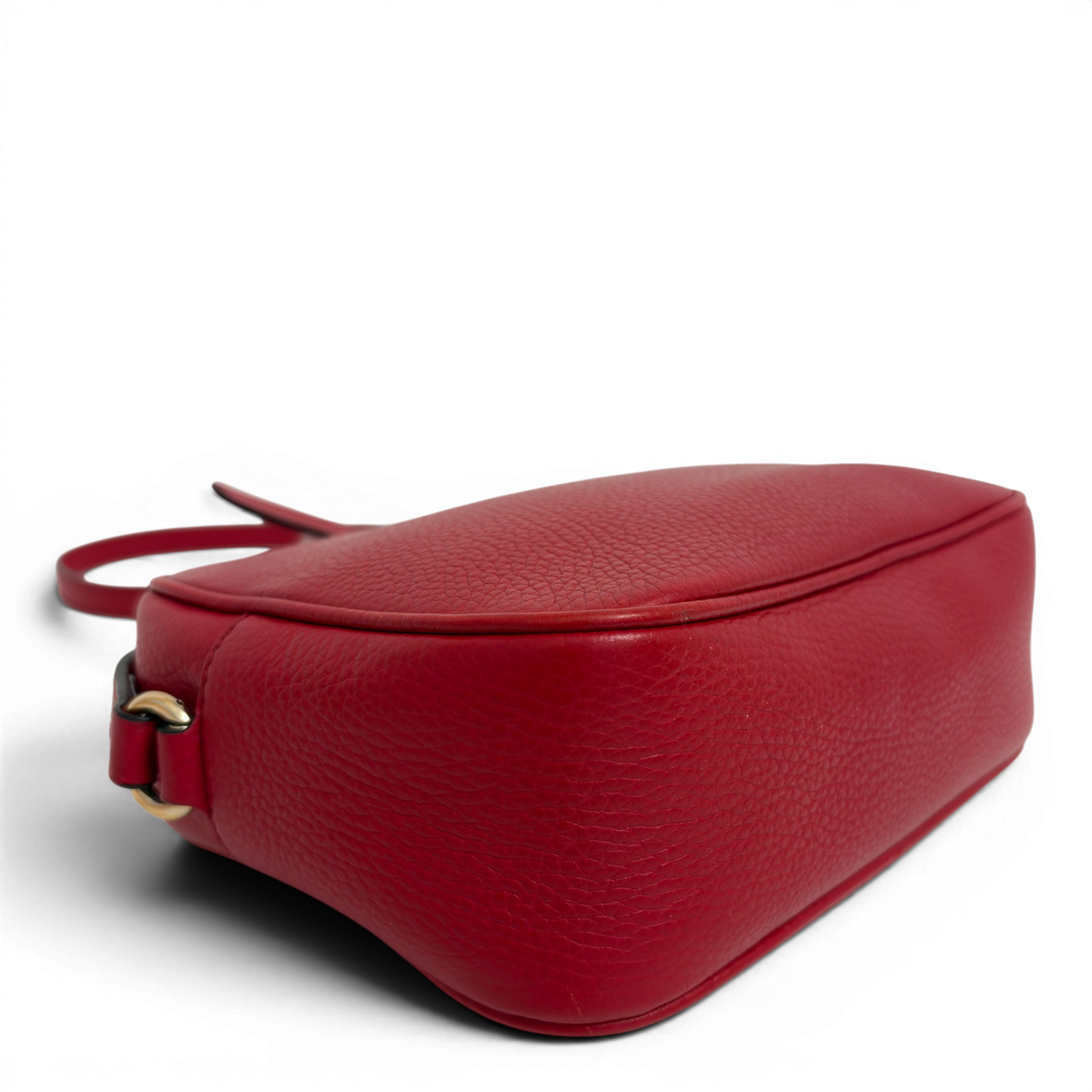 Pebbled Calfskin Small Soho Disco Bag Tabasco Red