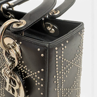 Lady Dior Medium Cannage Studs Hand Bag Balck