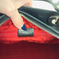 Lady Dior Medium Cannage Studs Hand Bag Balck