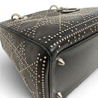 Lady Dior Medium Cannage Studs Hand Bag Balck