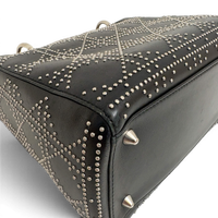 Lady Dior Medium Cannage Studs Hand Bag Balck