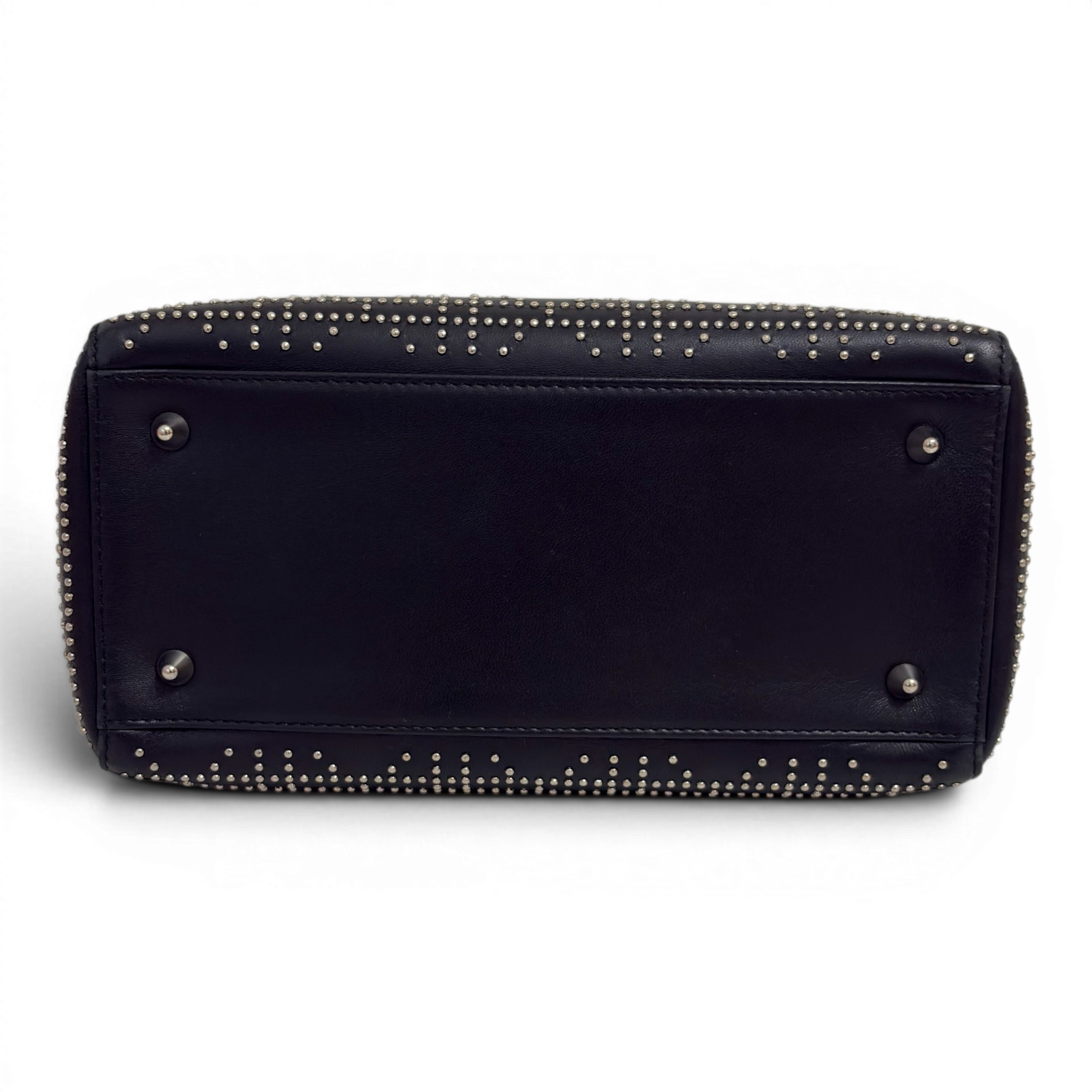 Lady Dior Medium Cannage Studs Hand Bag Balck