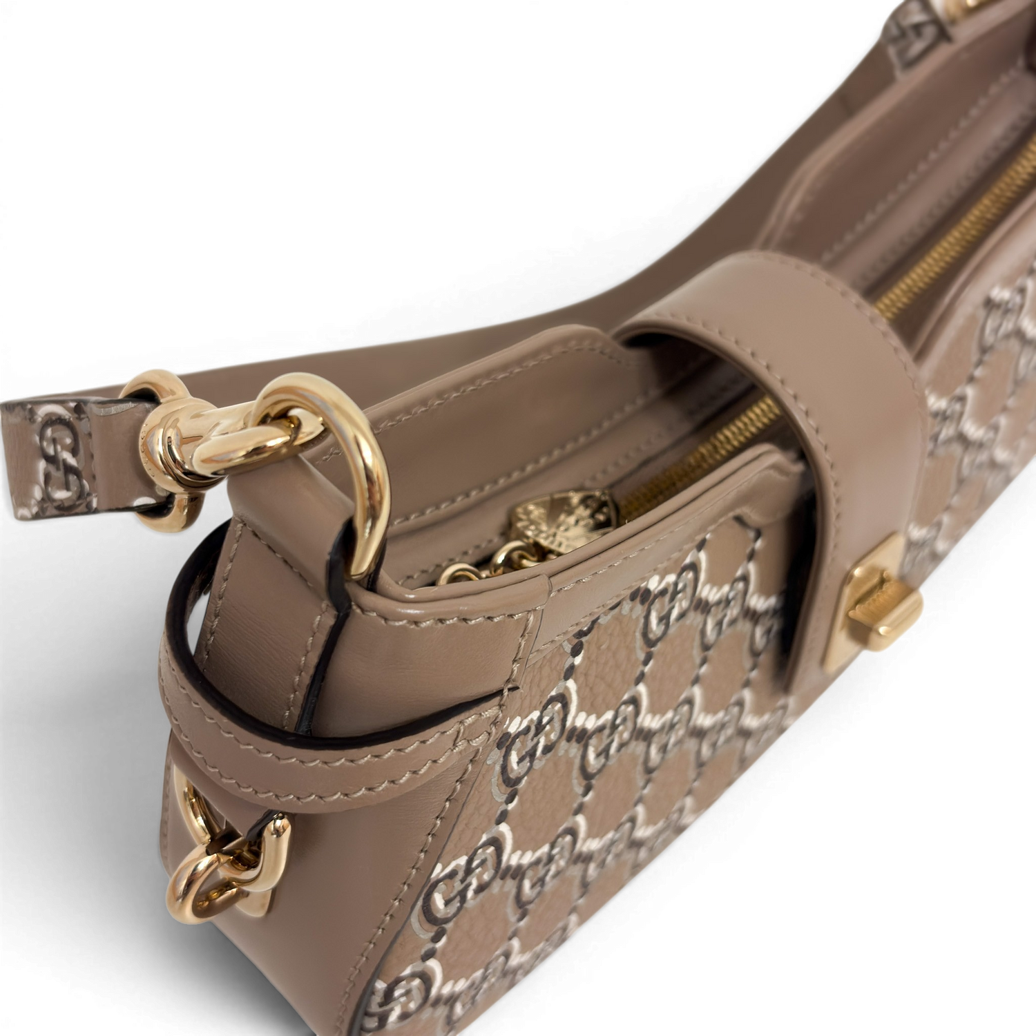Moon Side Mini Shoulder Bag Light Beige