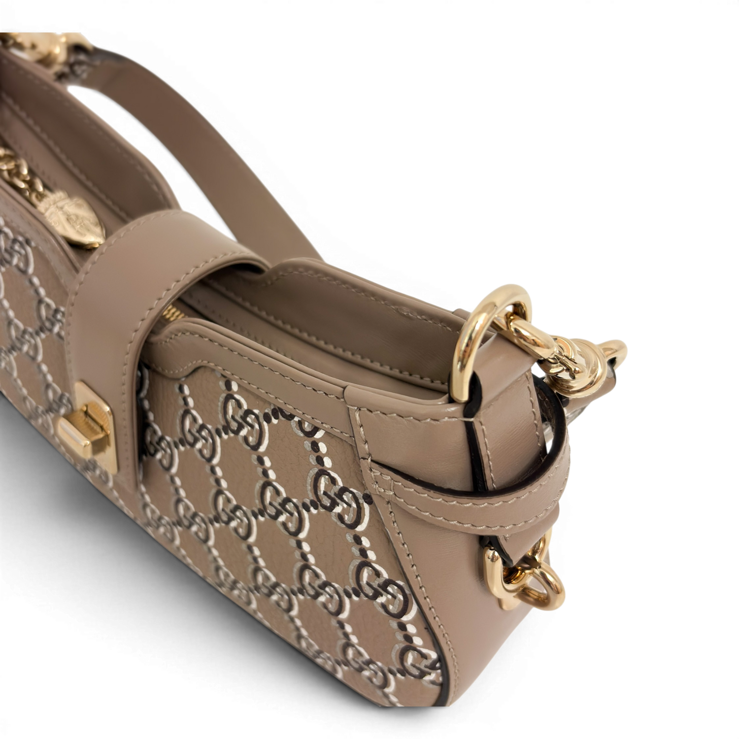 Moon Side Mini Shoulder Bag Light Beige