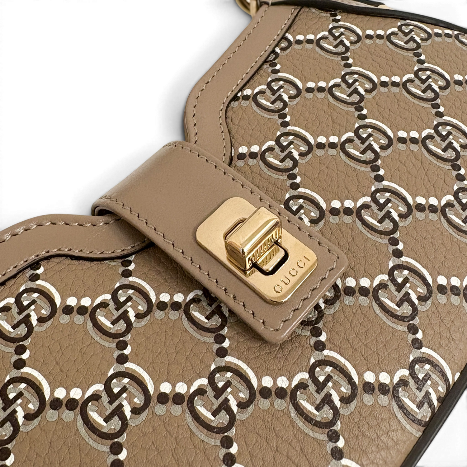 Moon Side Mini Shoulder Bag Light Beige