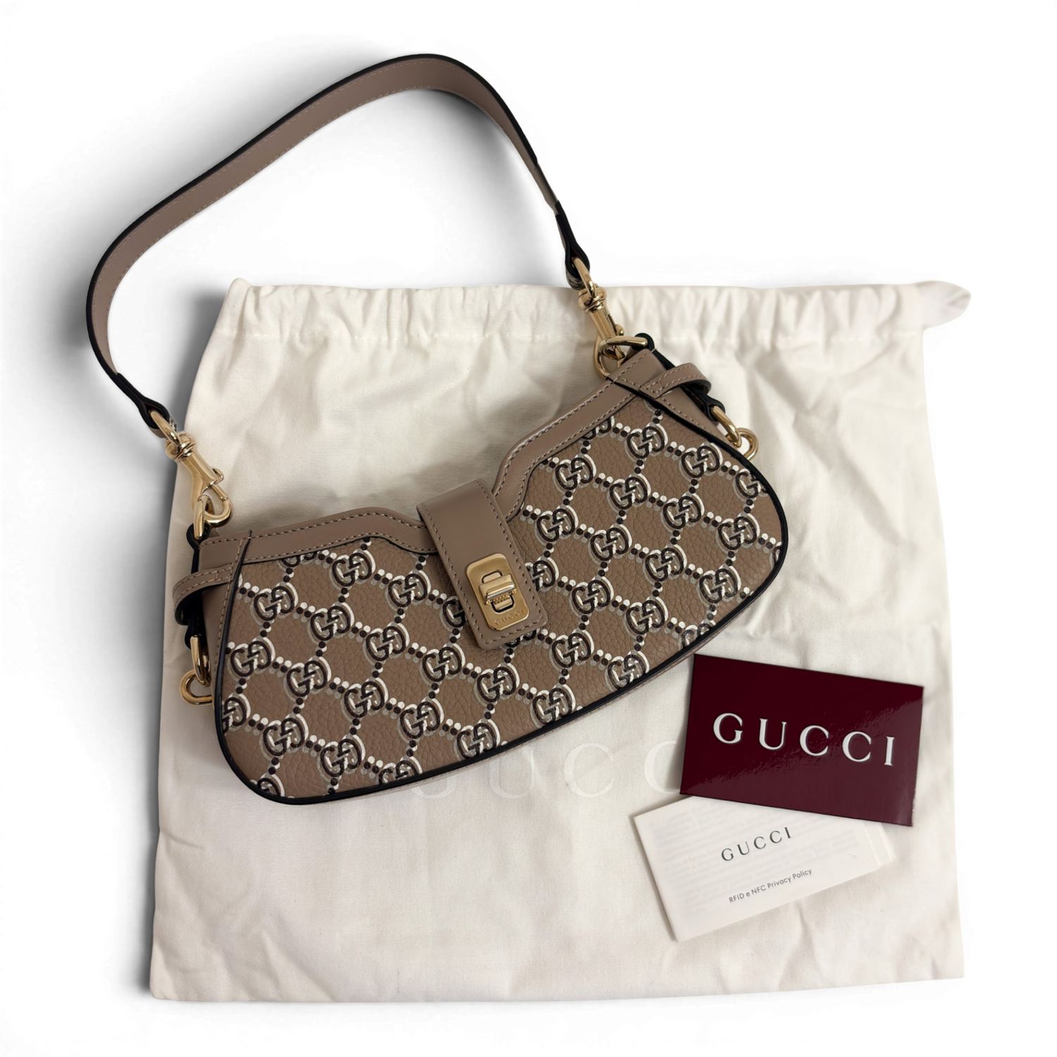 Moon Side Mini Shoulder Bag Light Beige
