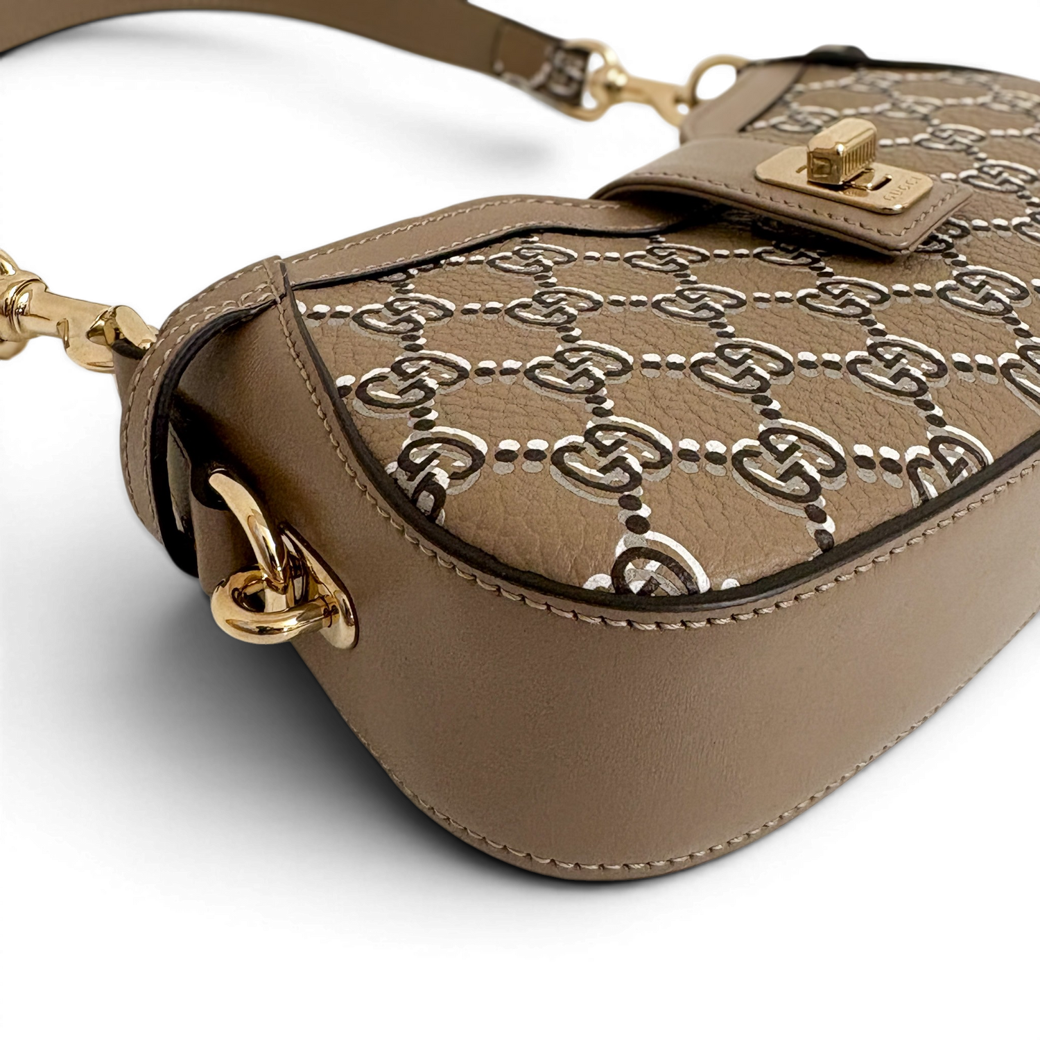 Moon Side Mini Shoulder Bag Light Beige