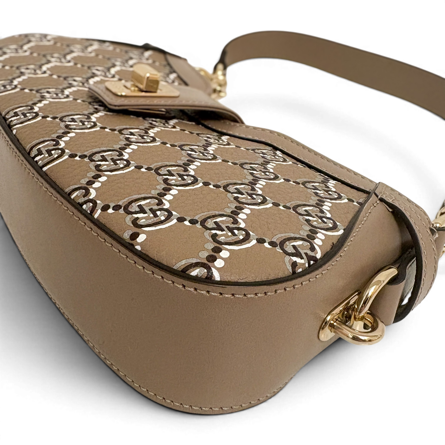 Moon Side Mini Shoulder Bag Light Beige