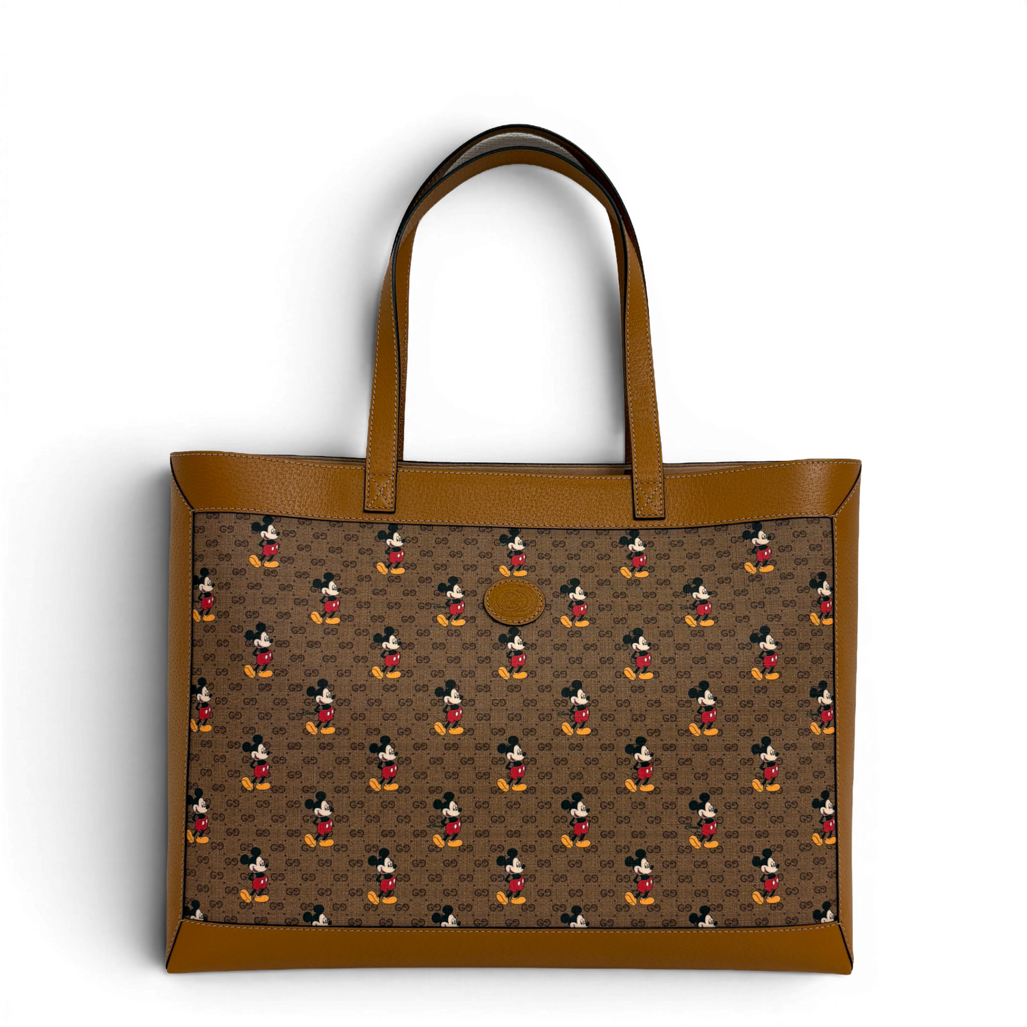 Gucci × Disney GG Supreme Monogram Mickey Mouse Bolsa Tote Bag Multicolor