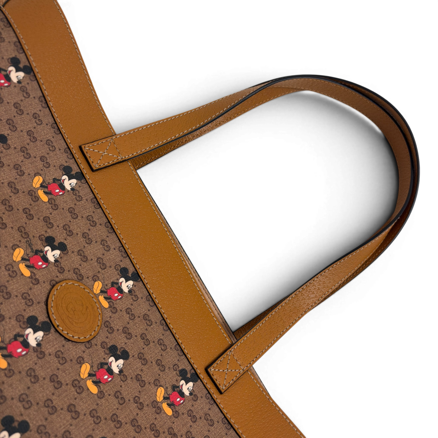 Gucci × Disney GG Supreme Monogram Mickey Mouse Bolsa Tote Bag Multicolor