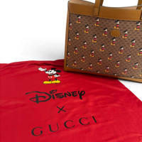 Gucci × Disney GG Supreme Monogram Mickey Mouse Bolsa Tote Bag Multicolor