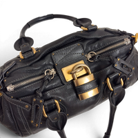 Calfskin Small Paddington Satchel Black
