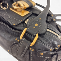 Calfskin Small Paddington Satchel Black