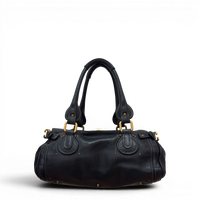 Calfskin Small Paddington Satchel Black